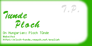 tunde ploch business card